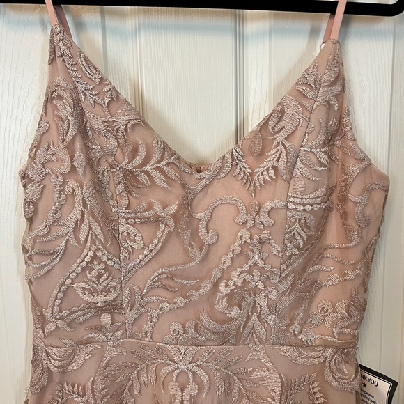 Speechless NWT Womens Blush/Nude Floral Spaghetti Strap V Neck Mini Dress 13 - Picture 2 of 5